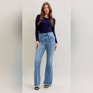 Judy Blue Women's Flare Jeans - Blue